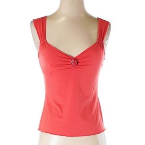 Express Coral Orange Sleeveless Top M